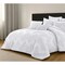 Homeroots White Queen Polyester 180 Thread Count Washable Duvet Cover Set 529062 - alternate 4