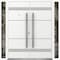 Vdomdoors Aluminum Double Doors Deux 1705 White Enamel 2 Sidelights Entry Modern Painted 100x96 (W14+72+14xH9 DEUX1705DEXD-BEM-W14+72+14xH96-LH-O - alternate 1