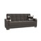 Homeroots 87" Dark Gray Chenille Convertible Futon Sleeper Sofa With Toss Pillows And Storage 607106 - alternate 1