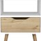 Homeroots 25" White And Natural Wood One Drawer Nightstand 534884 - alternate 6
