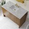 James Martin Vanities Hudson 48" Single Vanity, Honey Oak w/ 3 CM Victorian Silver Silestone Top 435-V48-HNO-3VSL - alternate 2