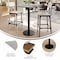 Flash Furniture 30" x 24" Tabletop, Seamless Surface Technology, Gray Faux Concrete, 18" Round Black Bar Height Base ST-REC2430-CMGY-TR18B-GG - alternate 6
