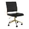 Martha Stewart Ivy Upholstered Office Chair in Black/Polished Brass CH-220921-1-BK-GLD-MS - alternate 1