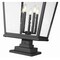 Z-Lite Raphael Sand Black 5 Light Outdoor Pier Mounted Fixture 5029PHXXLS-LSQPM-BK - alternate 6