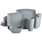 Gibson Home Grayson 16 Piece Square Melamine Dinnerware Set in Grey 99897.16R - alternate 1