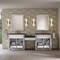 James Martin Vanities Bellshire 96" Dual Vanity Set w/24" Make-Up Counter, Bright White w/3 cm Charcoal Soapstone Sileston 660-VMC96-BW-3CSP - alternate 3