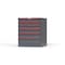 Strong Hold 6 drawer cabinet - (2x 3ft, 2x 4ft, 2x 5ft) - Red accents - Keyed Different S3036-PPDAS-0604DS - alternate 3