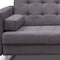 Homeroots 80" Gray Fabric Sofa With Silver Legs 372115 - alternate 3