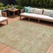 Homeroots 8' X 10' Salmon Fern Green And Beige Floral Medallion Washable Indoor Outdoor Area Rug 616631 - alternate 1