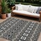 Homeroots 8' X 10' Charcoal Brown And Ivory Moroccan Washable Indoor Outdoor Area Rug 594313 - alternate 1