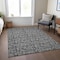 Homeroots 10' X 14' Gray Charcoal And Silver Floral Washable Indoor Outdoor Area Rug 581899 - alternate 5