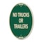 Signmission No Trucks or Trailers, 12 Inch X 18 Inch Architectural Oval, Heavy Gauge Aluminum A-OV-G-1218-23556 - alternate 1
