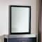 Homeroots 40" Black Ash Veneer Rectangle Wall Mounted Dresser Mirror Engineered Wood Framed 483381 - alternate 4