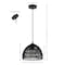 Jonathan Y Campana 10.25" 1-Light Bohemian Modern Woven Rope/Iron LED Pendant, Black JYL6513B - alternate 4