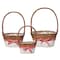 Wickerwise Set of 3 Rattan Woven Baskets with Handle and Plastic Lining, Sturdy and Stylish Picnic and Gift QI004704 - alternate 1