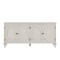 Homeroots 66in White Wood Carved Geometric Accent Cabinet With Four Doors 691656 - alternate 1