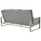 Leisuremod Jefferson Contemporary Velvet Sofa with Silver Frame, Light Grey JAS77LGR - alternate 4