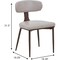Leisuremod Dilenny Faux Leather Dining Chair - Modern Padded Side Chair with Steel Legs DC49LGR - alternate 7