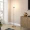 Homeroots 66" Brass Adjustable Torchiere Floor Lamp With Clear Glass Cylinder Shade 523380 - alternate 7