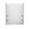 Anzzi 60 x 60 2-Piece Glue-Up Acrylic Shower Wall Set in White with 6 in. Square Tile SW-6060SQ6-WH - alternate 1