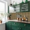 Homeroots 4" x 4" Green And Red Vinyl Arabesque Peel And Stick Removable Tiles 569223 - alternate 7