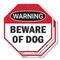 Signmission Warning Beware of Dog, 6 inch X 6 inch, Plastic Sign, 2PK OC-P-2PACK-6-337 - alternate 1