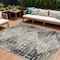 Homeroots 10' X 14' Black And Ivory Geometric Washable Indoor Outdoor Area Rug 631992 - alternate 1