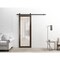 Sartodoors Sturdy Barn Door Frosted Tempered Glass Planum 2113 Black 18x84 Solid Core Modern Interior PLANUM2113BD-B-CA-18 x 84 - alternate 3