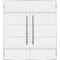 Vdomdoors Steel Double Doors Deux 1705 White Enamel Stainless Inserts Single Modern Painted DEUX1705DEXD-BEM-RH-W72 x H80 - alternate 3