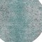 Homeroots 8' Teal Blue Gray And Charcoal Round Oriental Washable Indoor Outdoor Area Rug 588842 - alternate 3