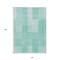 Homeroots 10' X 14' Teal Blue Aqua And Ivory Striped Washable Indoor Outdoor Area Rug 581682 - alternate 6
