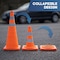 Dsv Standard Collapsible Traffic Cone 28 in with Reflective Collars 1 PK, Orange, Nylon Body 97128С - alternate 5