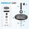 Simple Deluxe 17.72' 24.2 lbs Market Heavy Duty Umbrella Round Stand Base for Patio, Outdoor, Deck, Lawn, Garden,  LGBRLABASERESINROUND22 - alternate 2