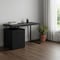 Homeroots 47" Black Wood and Metal Sled Computer Desk 490003 - alternate 3