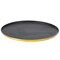 Service Ideas Modern Edge Round Serving Tray, 14in diamater, Vintage Gold TRME14RIVG - alternate 1