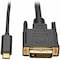 Tripp Lite Eaton Tripp Lite Series USB-C to DVI Active Adapter Cable (M/M), Black, 6 ft. (1.8 m) U444-006-D - alternate 1