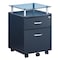 Homeroots 16" Graphite Wood Drawer Filing Cabinet 723068 - alternate 1