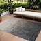 Homeroots 10' X 14' Khaki And Dark Gray Ombre Washable Indoor Outdoor Area Rug 602880 - alternate 1