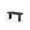 Homeroots 79" Black Solid Wood Double Pedestal Base Oval Dining Table 721103 - alternate 4
