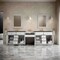 James Martin Vanities Bellshire 120" Dual Vanity Set w/24" Make-Up Counter, Bright White w/3 cm Charcoal Soapstone Silesto 660-VMC120-BW-3CSP - alternate 4