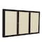 Ghent Indoor/Outdoor Enclosed Vinyl Bulletin Board, Bronze Aluminum Frame, 4'H x 8'W, 3 Door, Ivory PB34896VX-185 - alternate 1