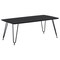 Leisuremod Elmwood Modern Wood Top Coffee Table with Iron Base, Black ET47BL - alternate 1