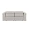 Homeroots 73in Light Gray and Black Italian Leather Power Reclining Loveseat 720488 - alternate 6