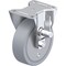 Blickle Rigid Solid Rbbr Whl Castr, 6-5/16", Brake B-GEV 160K-TB-SG - alternate 1
