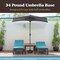Pure Garden Half Moon 34 lb Weighted Semicircle Umbrella Base 50-LG1211 - alternate 6