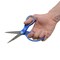 Westcott Kleenearth Soft Handle Scissors, 7 in Long, 2.25 in Cut Length, Straight Blue/Gray Handle 15553 - alternate 3