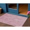 Homeroots 3' X 5' Pink And Ivory Damask Washable Indoor Outdoor Area Rug 616532 - alternate 1