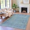 Homeroots 3' X 5' Blue And Ivory Abstract Washable Indoor Outdoor Area Rug 631089 - alternate 4