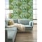 York Wallcoverings Banana Leaf Aqua and White Wallpaper AT7070 - alternate 5