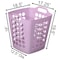 Basicwise Flexible Plastic Laundry Basket - Square Storage Hamper with Side Handles for Easy Carrying QI003857.L.PUR - alternate 5